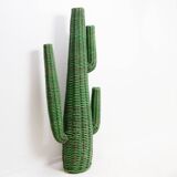 Hand-woven rattan "Saguaro" cactus sculpture 1970 - H:152cm