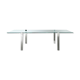 Table Tonelli Design Livingstone base chrome transparent tray 120 x 120