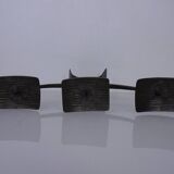 German Brutalist Iron Candleholder, 1960s