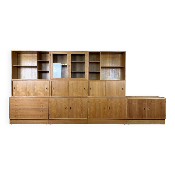 Étagère murale en teck des années 1960-1970 de HG Furniture Danemark