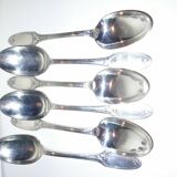 Set of 6 tablespoons in silver metal laurel Louis XVI by Christofle