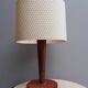 Art deco-style wooden foot lamp