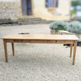Farmhouse table in natural raw solid oak