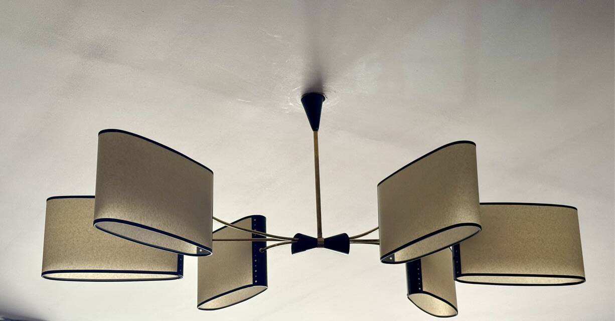 grand lustre maison lunel france 1950