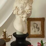 Bust young girl resin and marble XXth