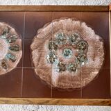 Coffee table in wood and ceramic attributed to Juliette Belarti alias Julien de Covemaeker