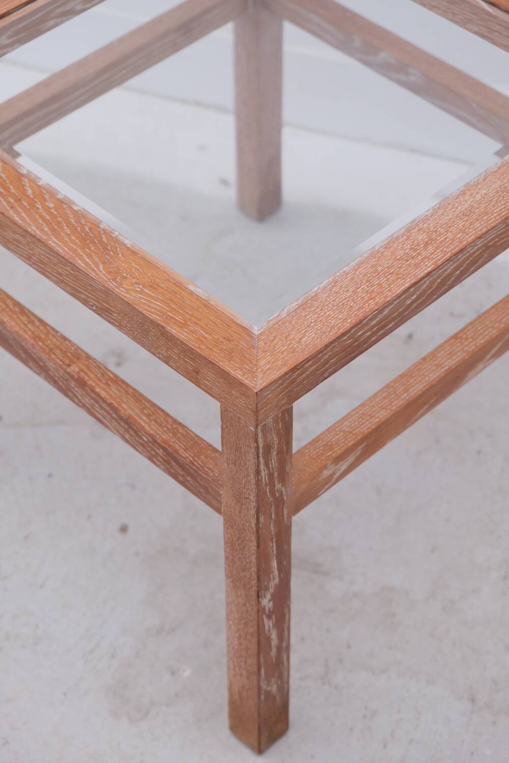 Solid oak coffee table, 1980