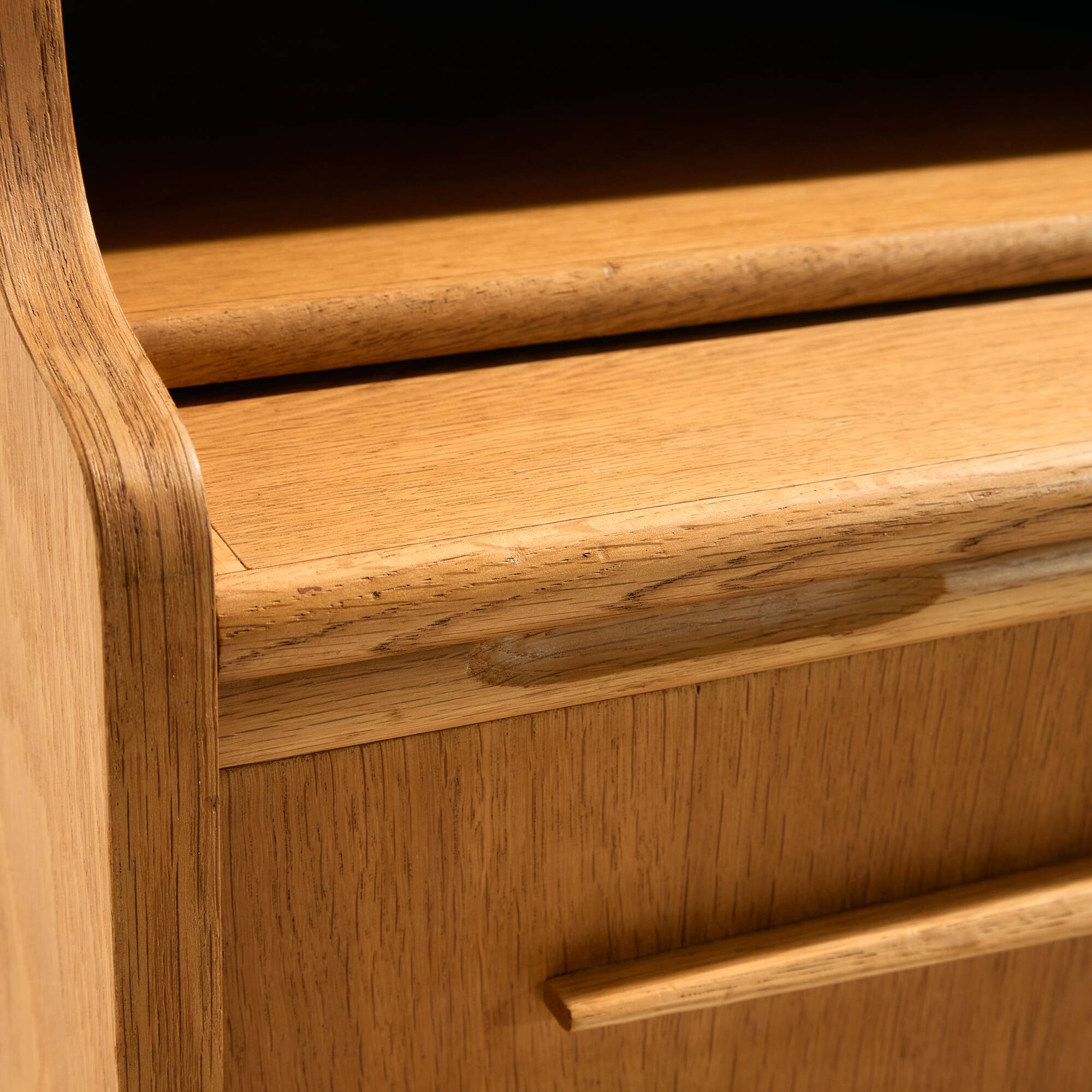 Danish oak bureau desk