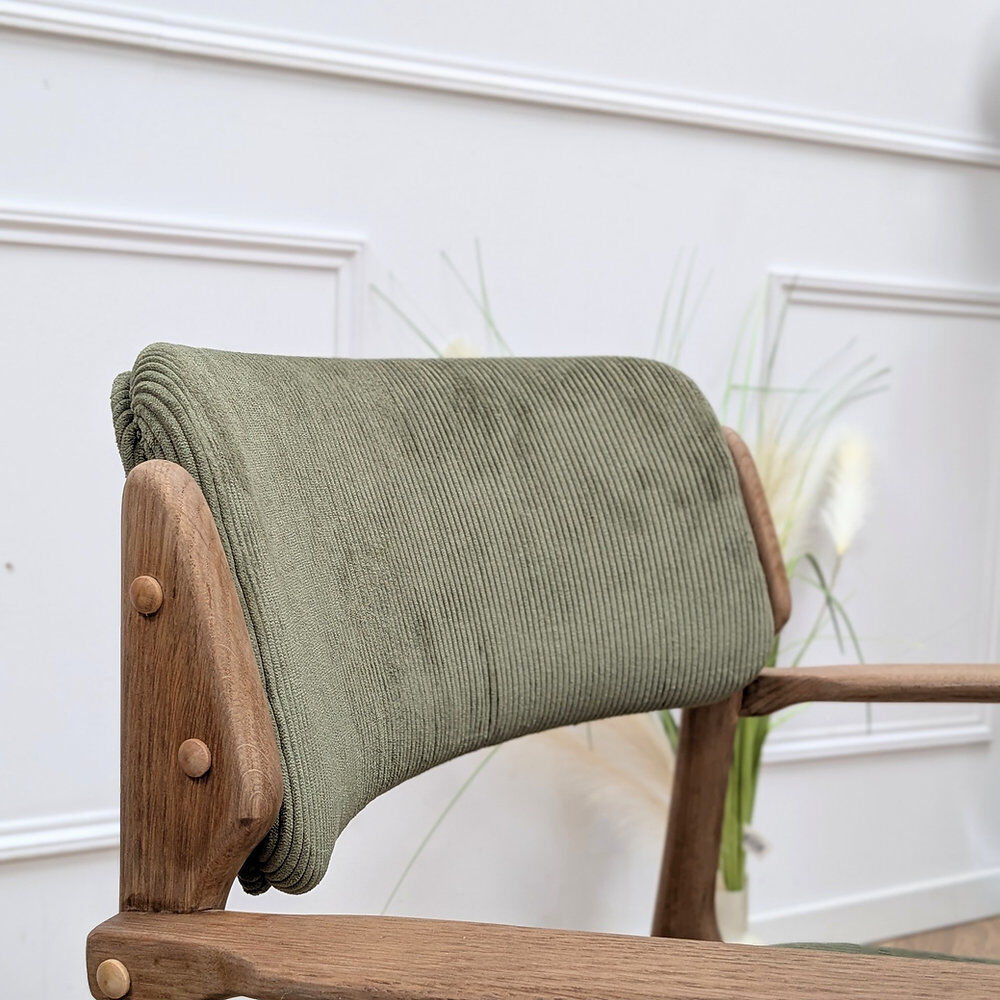 Vintage Erik Buch chair pair - oak & velvet