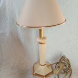 Louis Drimmer - Cream & gilded earthenware table lamp