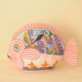 Decorative object pink fish tropical decor