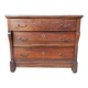 Cross-legged commode from the Restoration period in walnut.