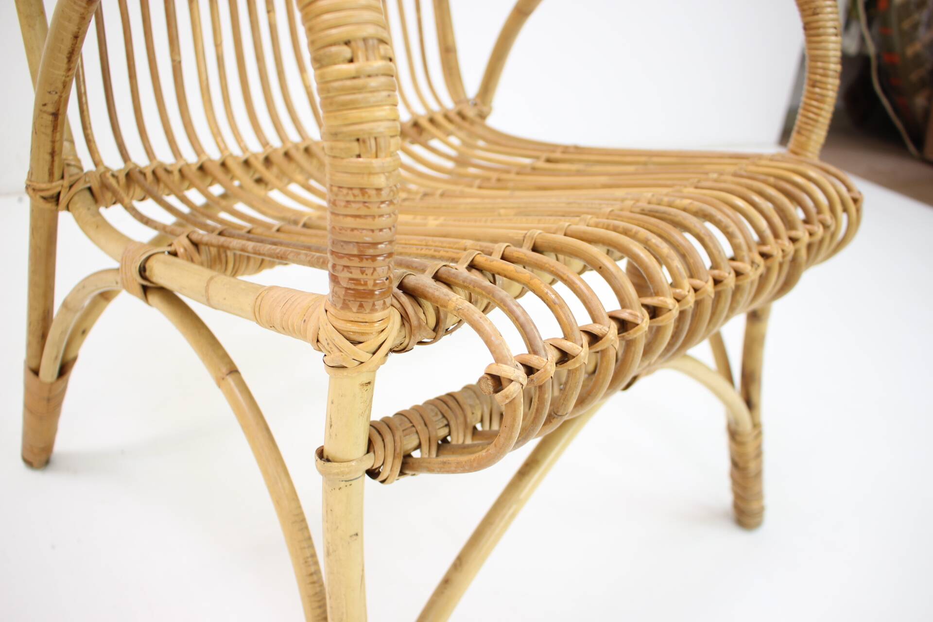 Midcentury rattan armchairs, 1960s