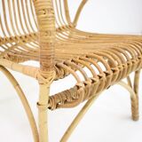 Fauteuils en rotin du milieu du siècle, années 1960