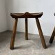 Pair of Le Selou tripod shepherd's stools