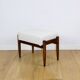 Edmund Homa stool, cream ivory white boucle seat - 2 pieces available