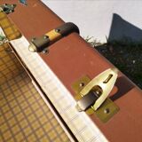 Large vintage arched travel storage trunk