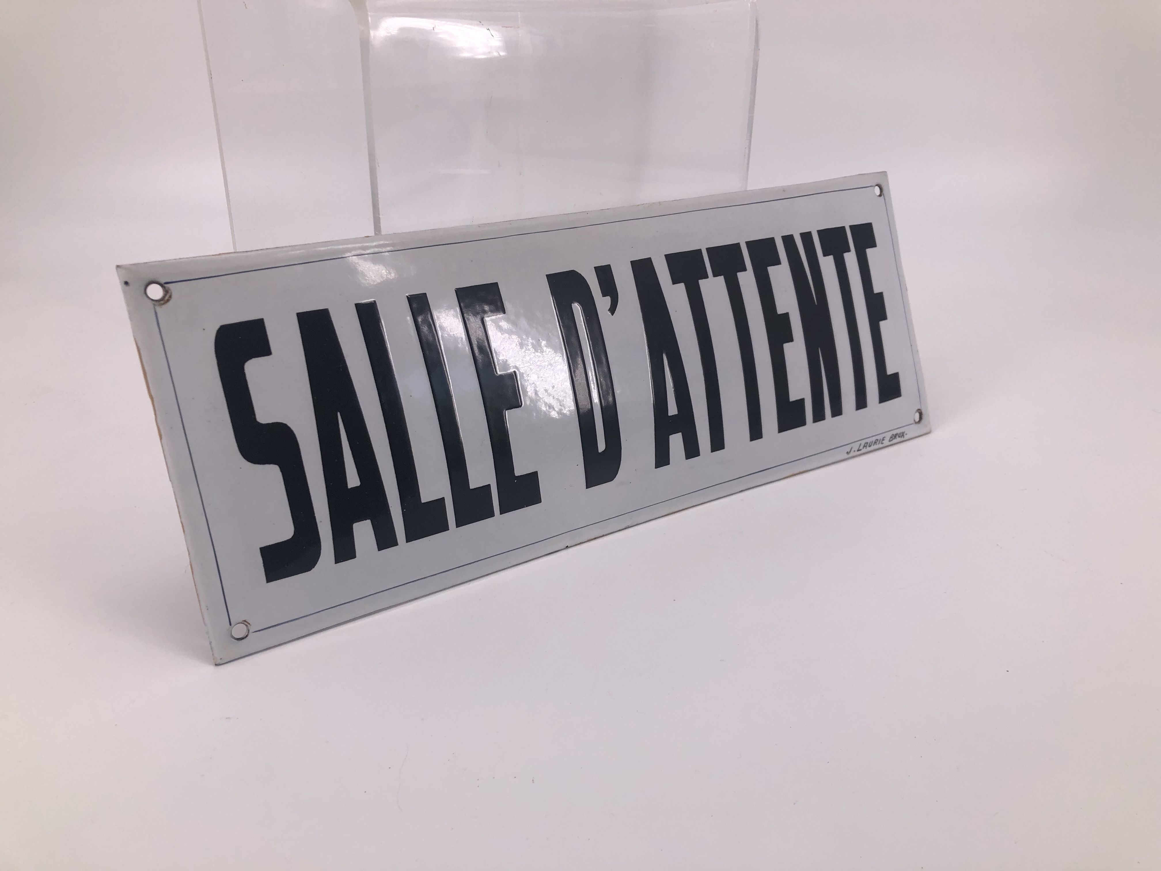 Plaque Enseigne Émaillée Vintage OSRAM 40x30cm - Belle Pièce Ancienne Décorative