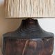 Brutalist free-form lamp in solid wood 60s
