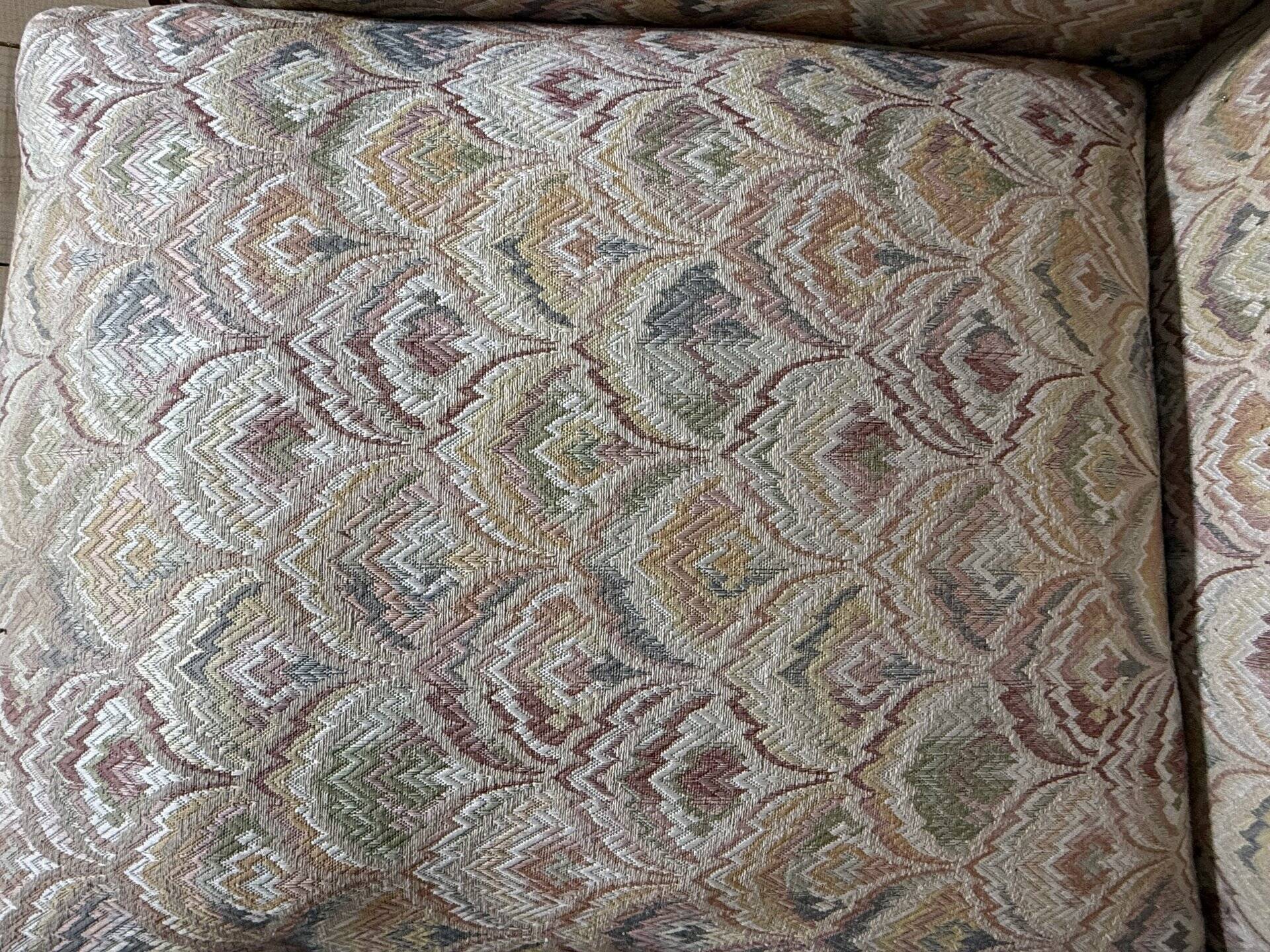 Pair of English / Art Deco style wingback armchairs