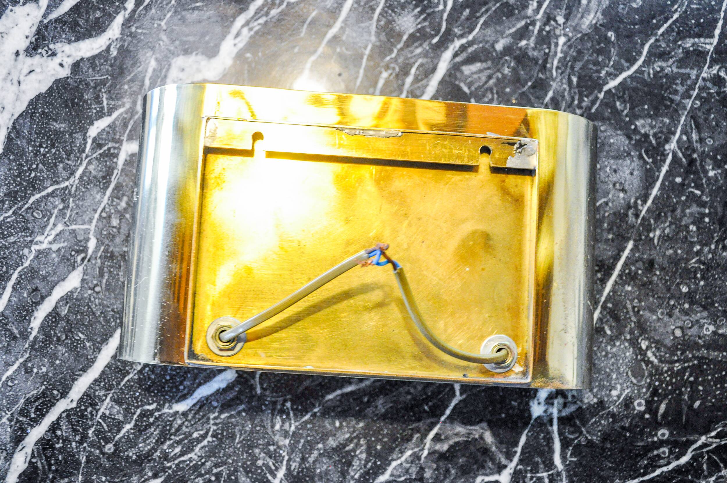 “Foglios” wall lamp in brass, Italy, 1970