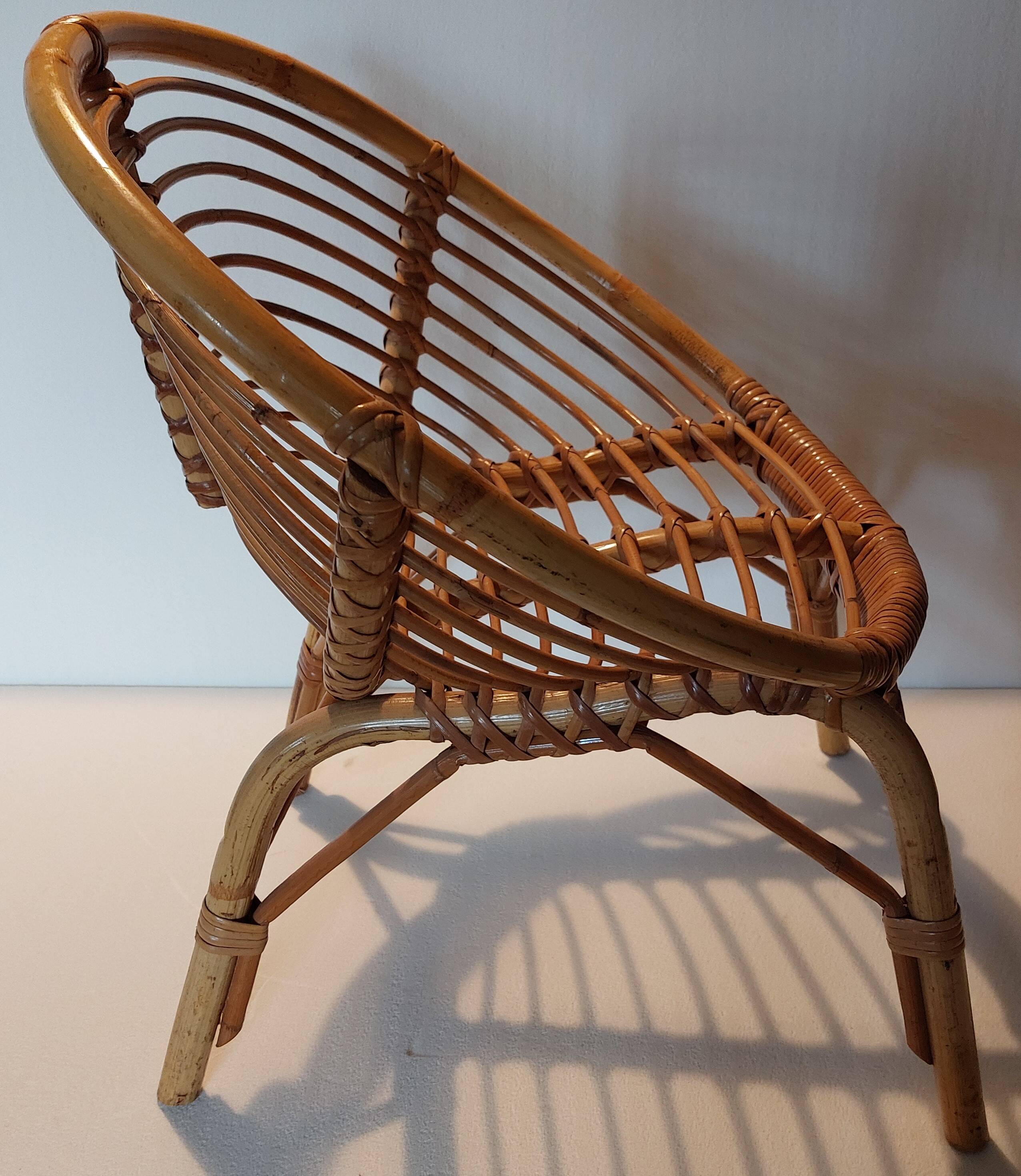 children's rattan armchair