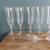 Set of 6 Luminarc champagne flutes from Arques glassworks