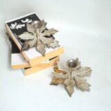 Holly leaf candle holders