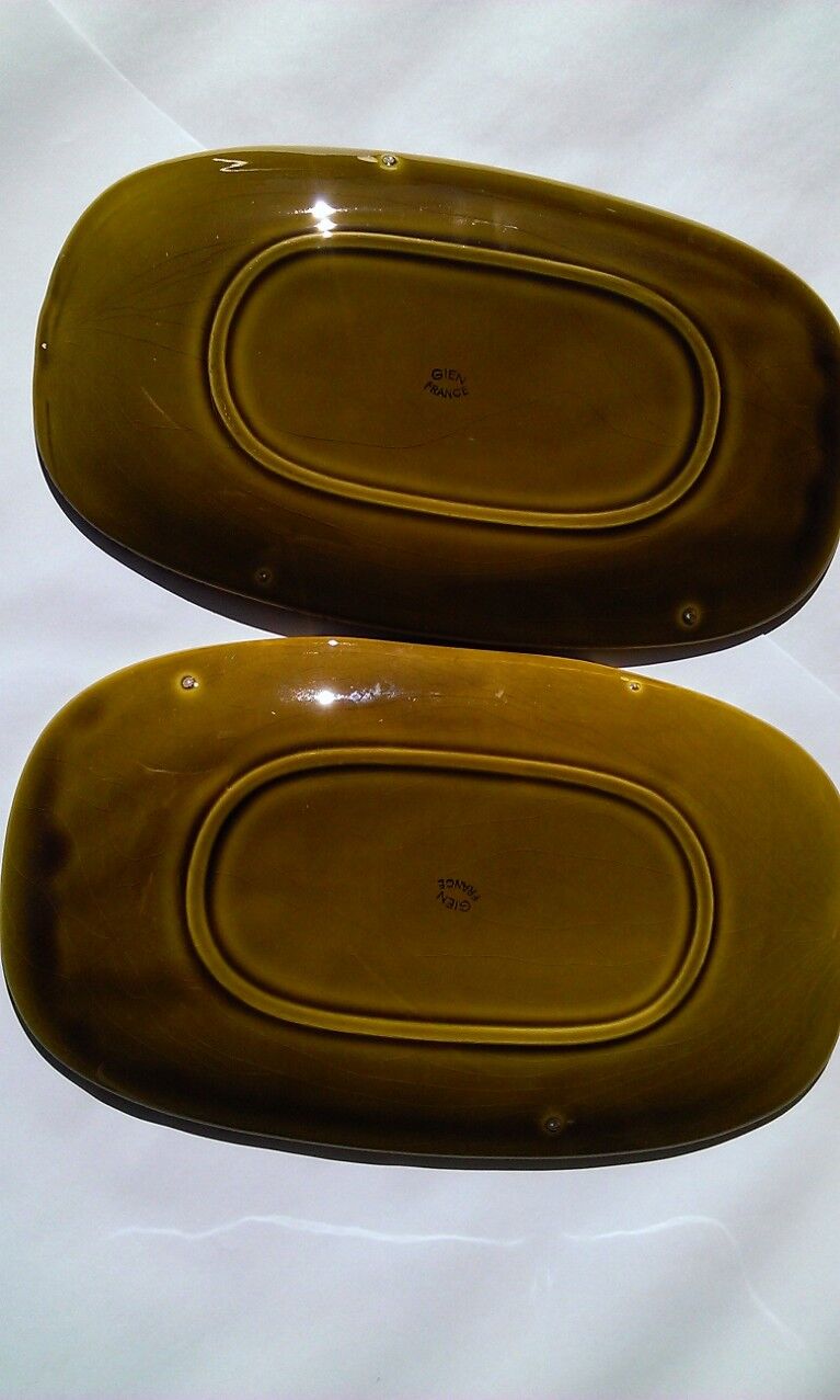 2 plates rectangular khaki gien