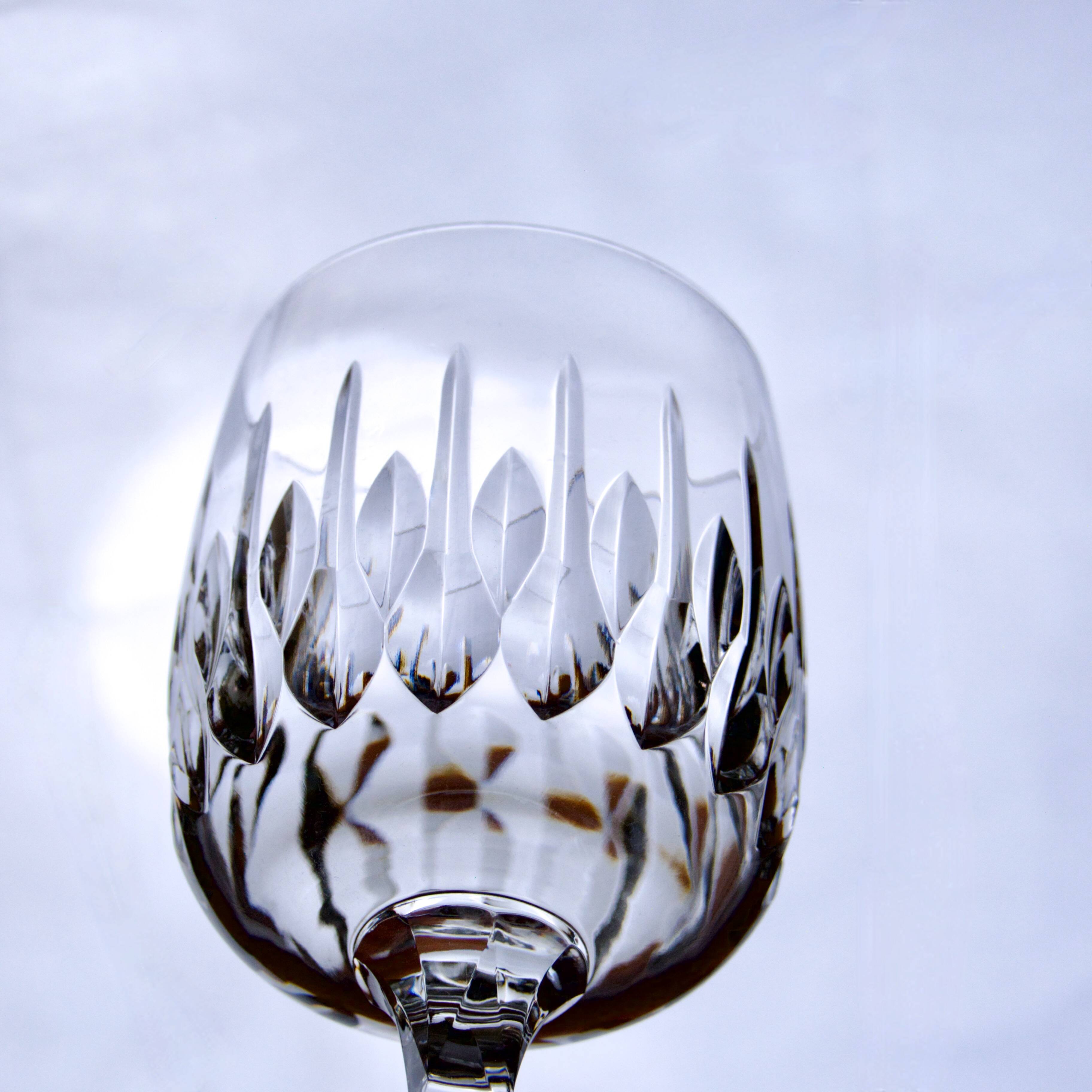 Schott Zwiesel "Tango" collection hand-cut crystal wine glasses