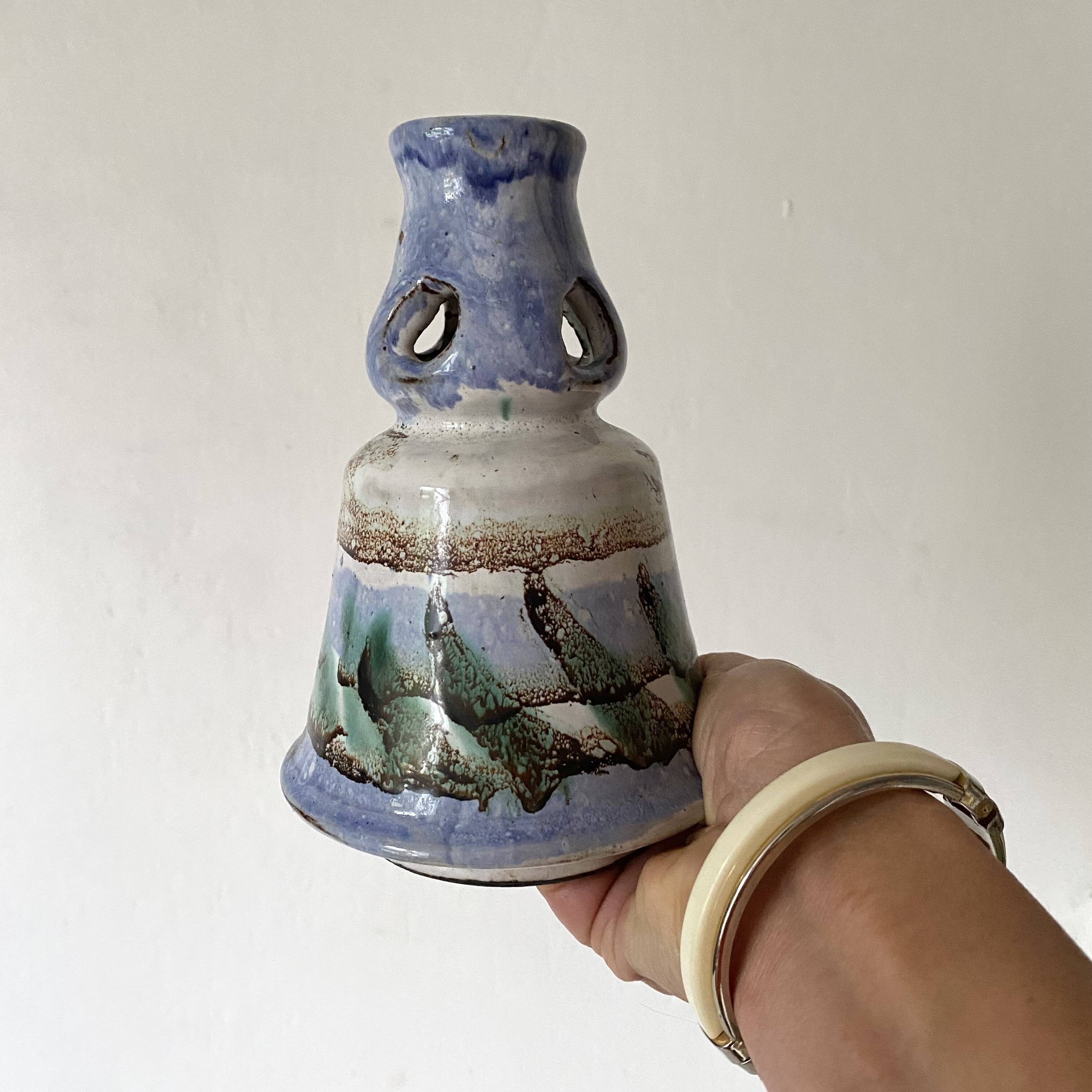 Ceramic candle holder, handcrafted