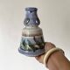 Ceramic candle holder, handcrafted