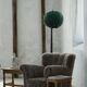 Organic Swedish floor lamp from the mid-century in burnt wood, Wabi Sabi, 1950s