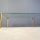 Peter Ghyczy T24 Pioneer Glass and Cast Brass rectangular Coffee