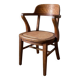 Solid oak and cane armchair