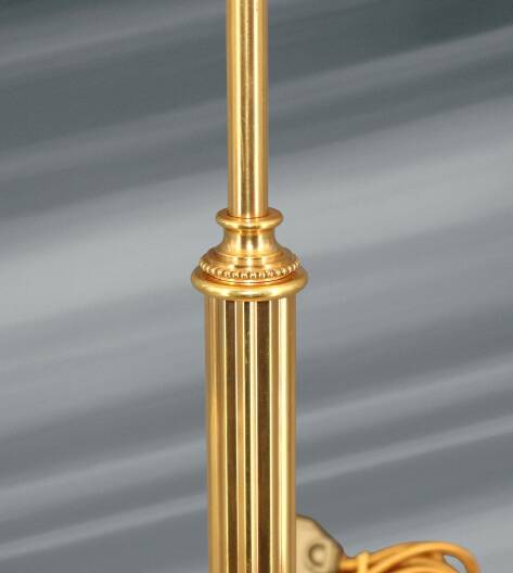 Bronze Gilt Bouillotte Lamp with Pleated Shade