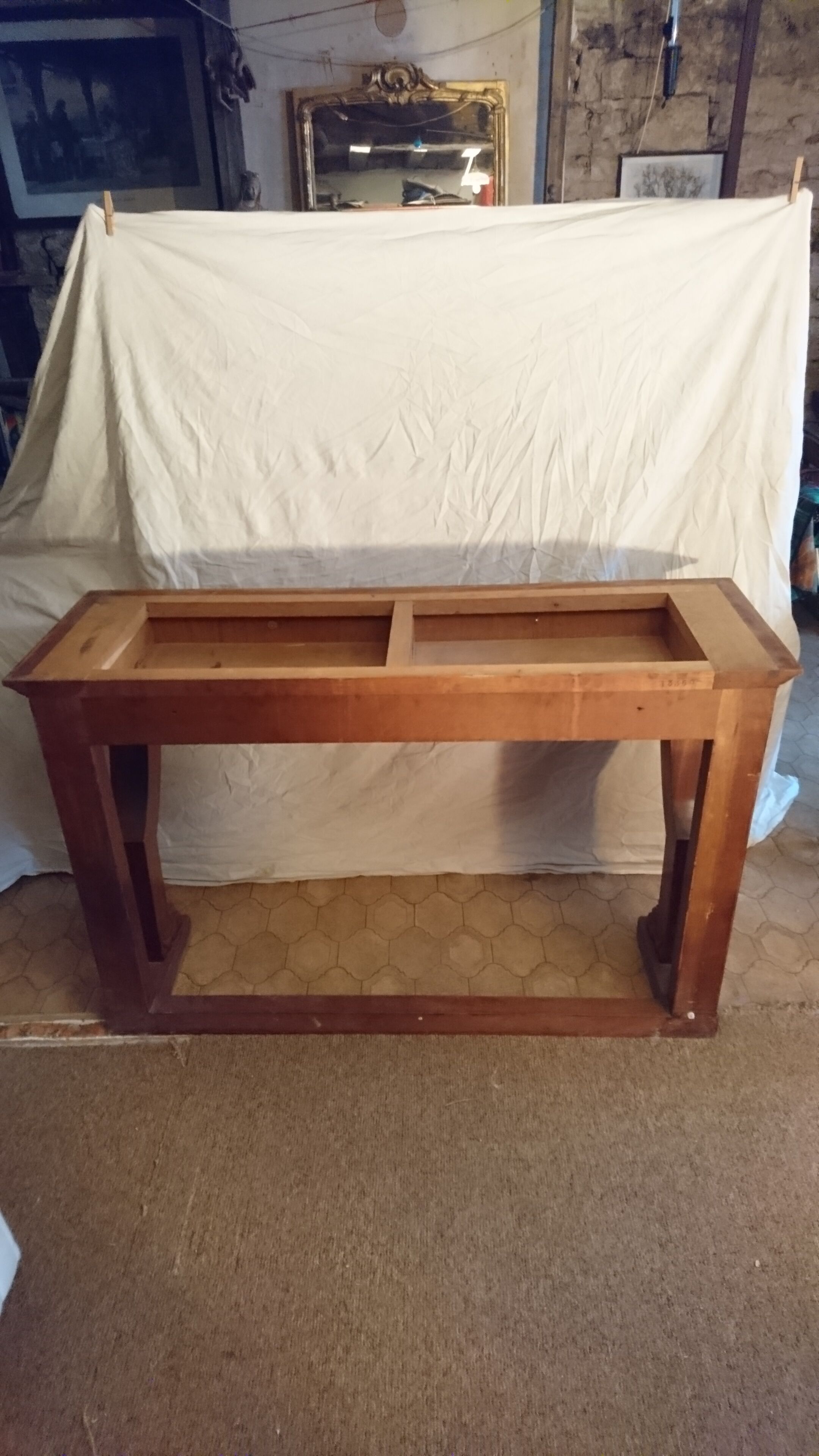 Mahogany empire style console