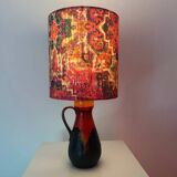 Lampe vase upcyclée des années 70 de Bay Keramik