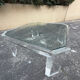 Octagonal Lucite coffee table by David Lange from the 1970s.