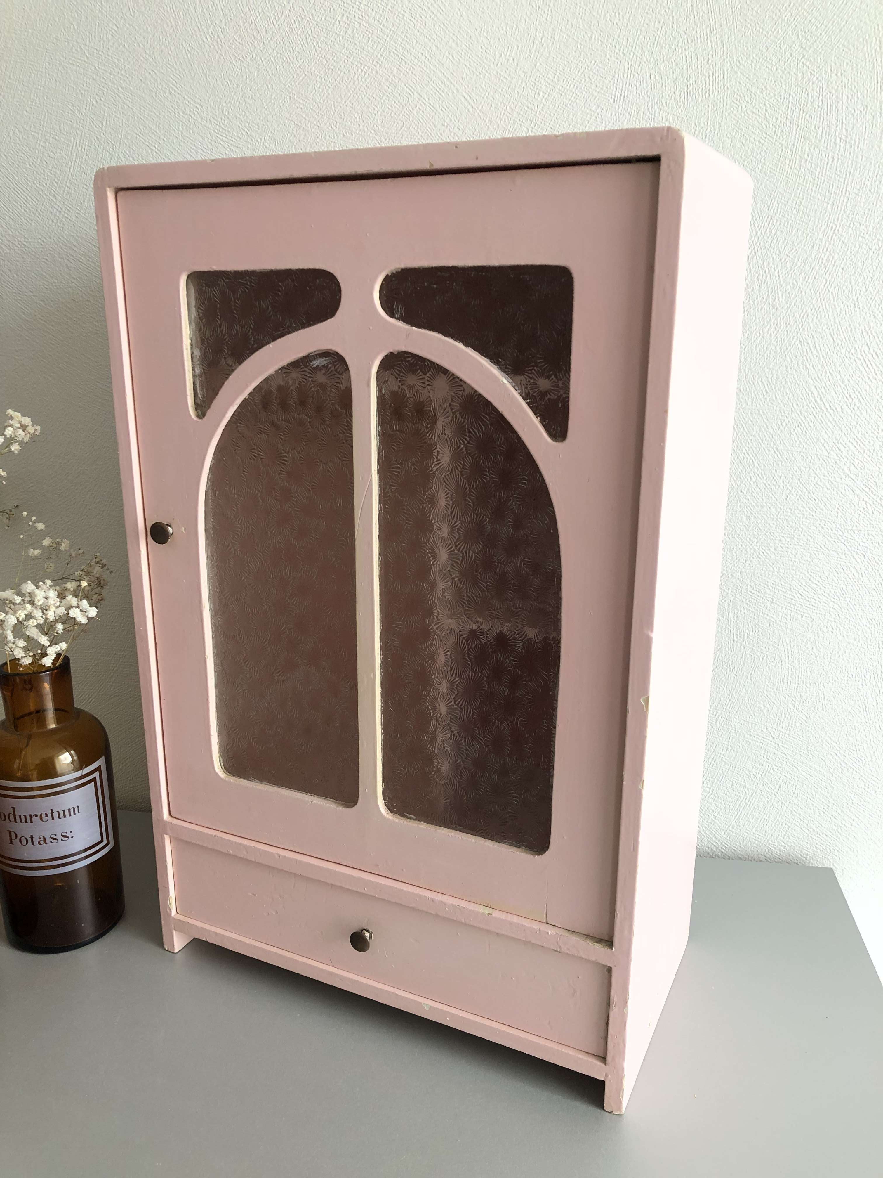 Pink pharmacy cabinet