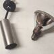 Wall lights - duo of articulated spots in chrome and black metal - 1970s
