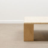 70’s Italian travertine coffee table.