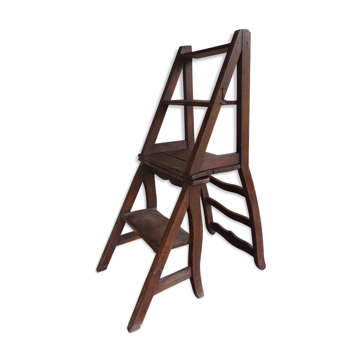 Old folding chair stepladder