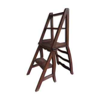 Old folding chair stepladder