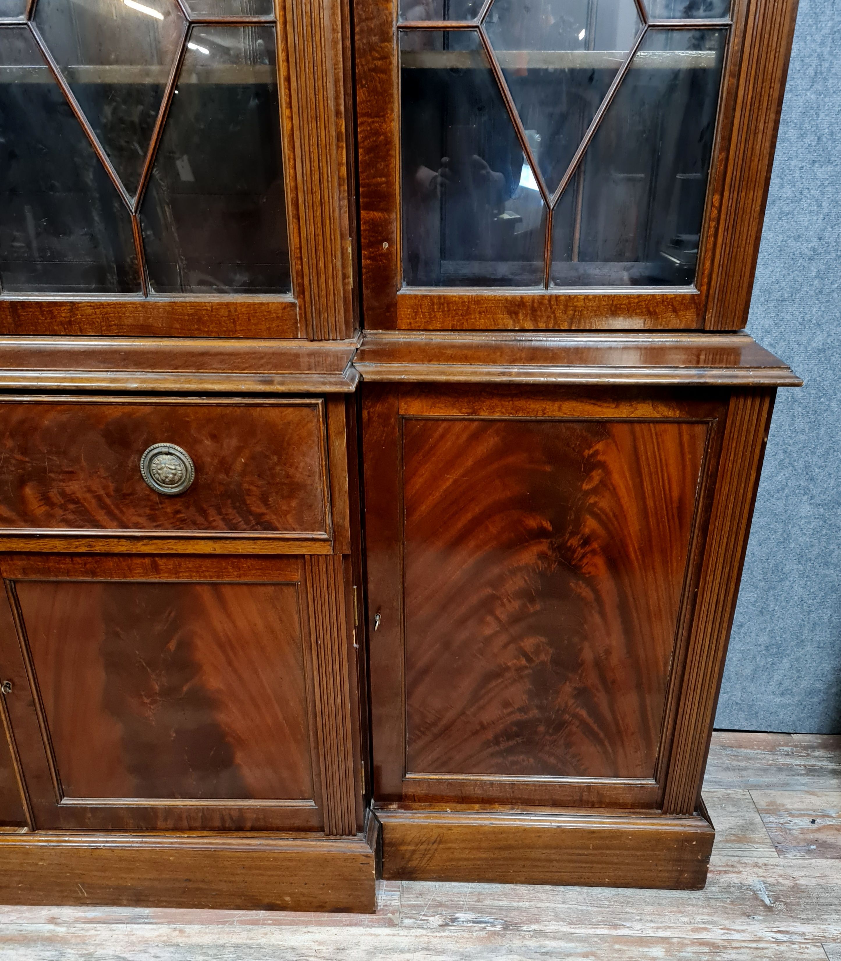 Very Important library secretary a ressaut napoleon III era in mahogany around 1850