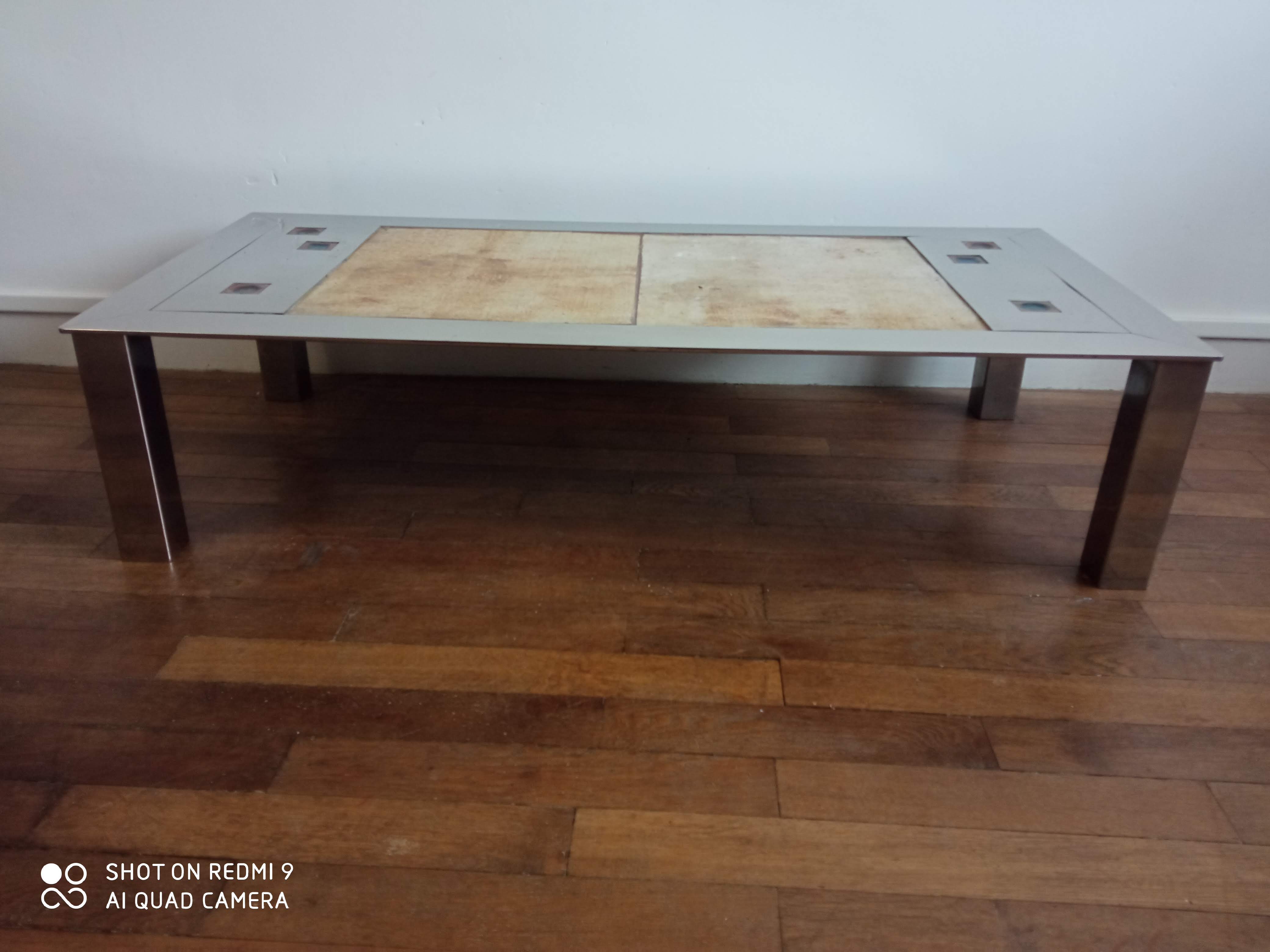 Table basse années 70 Jean Gregorieff pour Roche Bobois