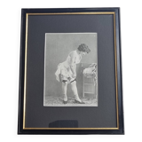 Original photogravure on glossy paper, Model in stockings and shoes 1900
