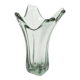 Transparent green Murano glass vase 1960