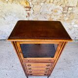 Meuble de rangement vitrine à 5 tiroirs style directoire