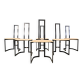 Chaises de salle à manger postmodernes Gastone Rinaldi pour Thema Italie, années 1980 - ensemble de 6